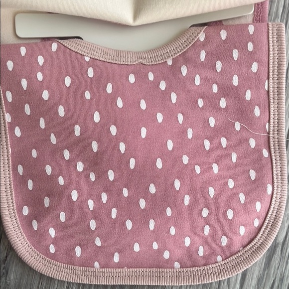 Cloud Island Pink and Cream Baby Bib Set - Picture 9 of 11